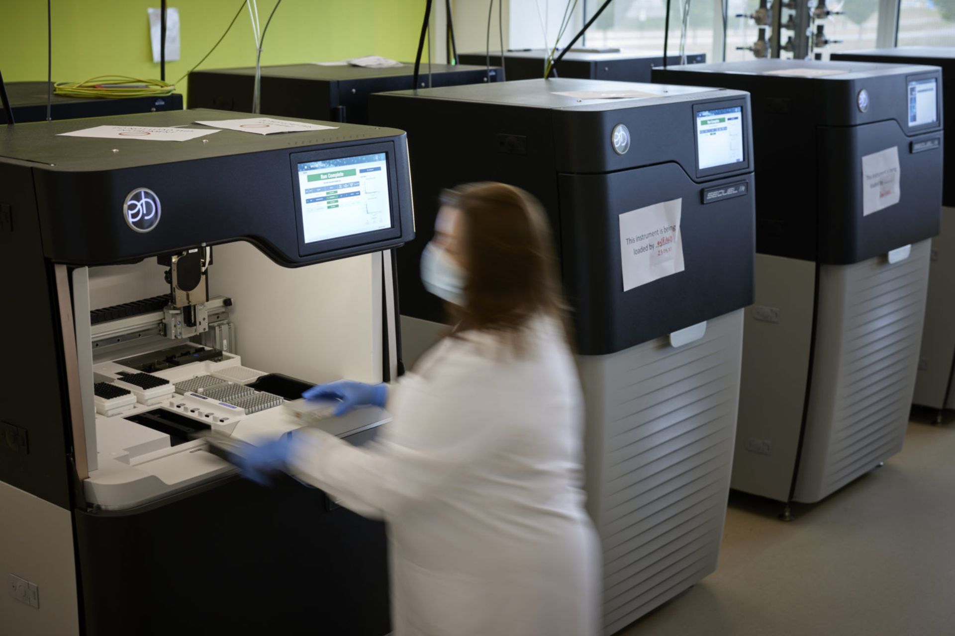 DNA sequencing lab at the Wellcome Sanger Institute