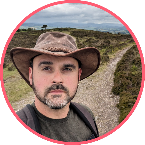 Luke Lythgoe hiking in the Quantocks, England